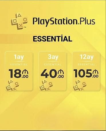 mühafizə xidməti: PlayStation Plus ESSENTIAL abunəliyi Müddət seçimləri və qiymətlər — 1