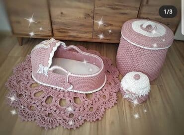 uşaq çantalar: Əl işi uşaq üçun səbətlər. Ölçüsü 70/35 sm. Tək səbət 90 azn . Çanta — 6