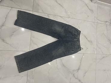 Cinslər: Unisex geniş kəsimli cins şalvar - Material: qalın denim (pambıq — 2