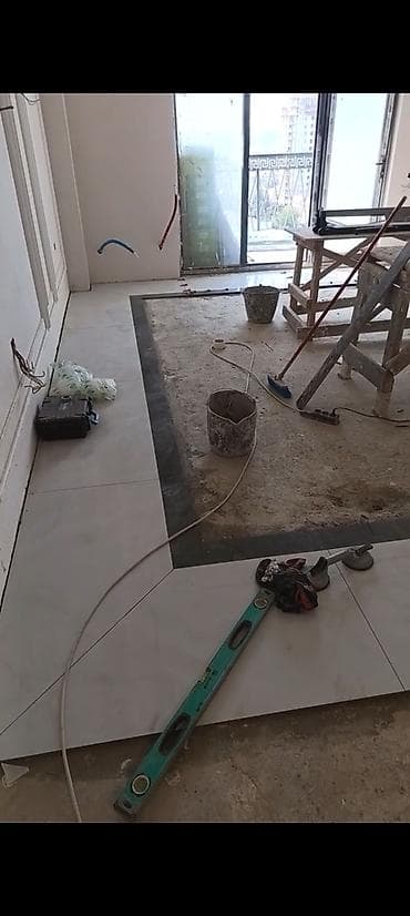 Peşəkar kafel-metlax və mərmər tipli keramoqranit döşəmə-divar işləri