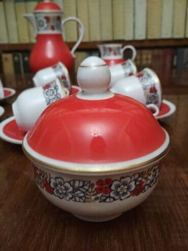 карникс кофе: Qəhvə dəsti, rəng - Qırmızı — 4