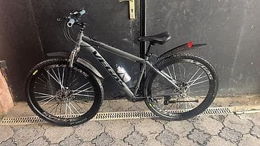 qalin teker velosiped: VEGAS dağ velosipedi - Güclü alüminium gövdə, mat boz rəng - 27.5" — 1