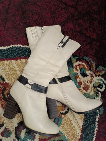 qadin botlari: Ölçü: 37, rəng - Bej, Yeni — 2