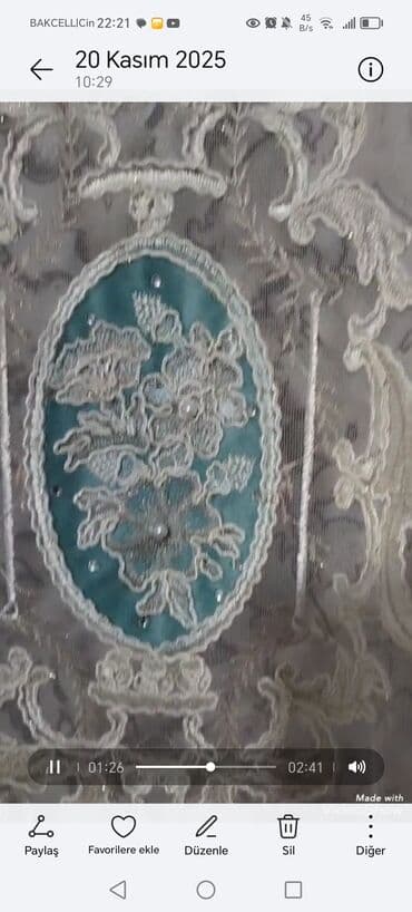 muncuq pərdə: İşlənmiş, Vilyur Pərdə, rəng - Ağ, Ödənişli çatdırılma — 7