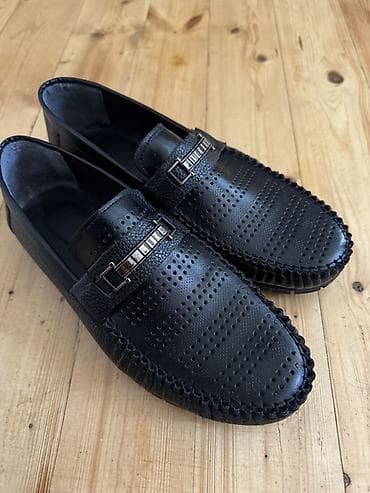 Мужская обувь: Kişi loafer ayaqqabısı – qara rəng - Üst material: perforasiyalı — 2