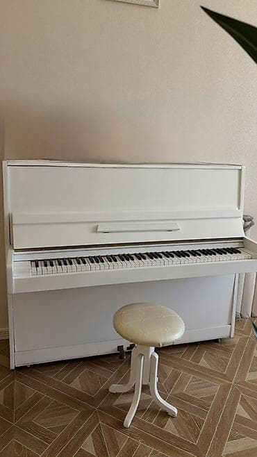 Ağ rəngli akustik upright piano - Klassik upright konstruksiya: ev