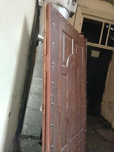 taxta gapi: Metall giriş qapısı – ağac teksturalı qəhvəyi dekor - Material — 5