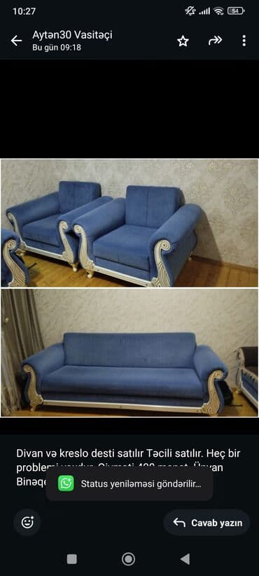 Divan, 2 kreslo lalafo.az -da Divan, 2 kreslo