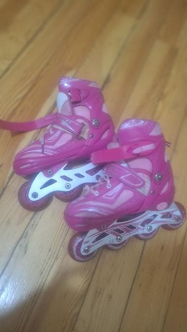 Roliklər: Uşaq üçün inline konkiseti – çəhrayı rəng - Təkər sayı: 4 (hər — 1