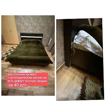 Çarpayılar: İşlənmiş, İkinəfərlik çarpayı, Bazasız, Matras ilə, Siyirməsiz, Türkiyə — 1