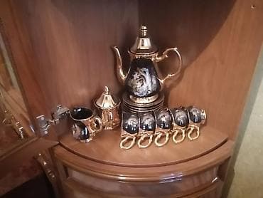 Çay dəsti, rəng - Qızılı, 6 nəfərlik