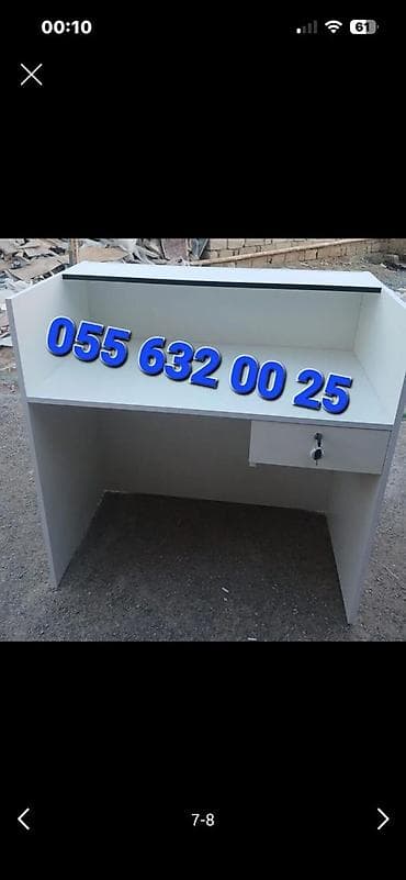 Sifarişlə ev mebeli: Resepsn masası – kompakt və funksional dizayn - Ölçü: təxmini 170 sm — 8