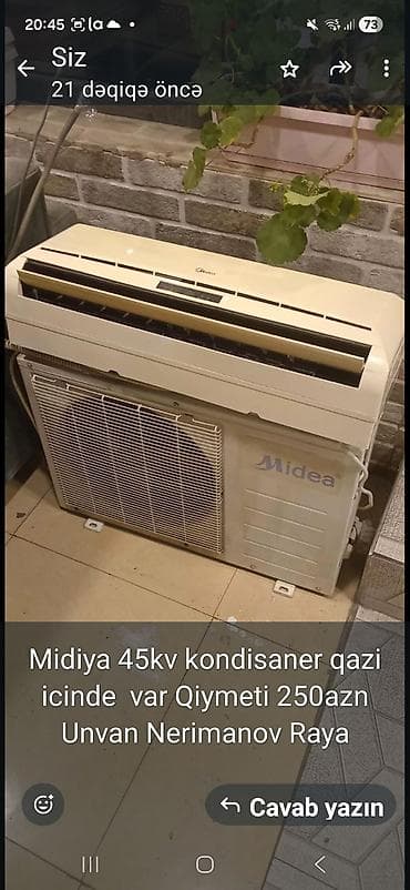 Midea split kondisioner dəsti - Brend: Midea - Güc: 45 kv (təxmini 45