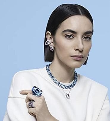 Qol saatları və aksesuarlar: Böyük kristal daşlı klips sırğa - Növ: klips (qulaq deşmədən — 7