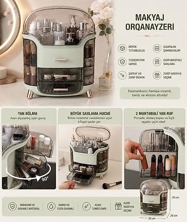 cekme: Makyaj orqanayzeri – kosmetikanızı səliqəli saxlayan çoxfunksiyalı — 1