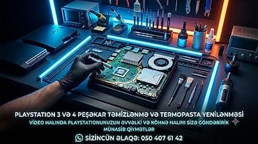 ucuz tır: Təmir Sony Playstation, Tozdan təmizlənməsi, Coystiklərin təmiri, Zəmanətlə, Evə gəlməklə, Pulsuz diaqnostika — 1