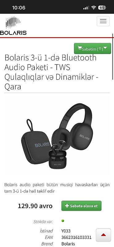 Микрофоны: Gördüyünüz Bolaris brendinə aid 3-ü birində musiqi dəsti fransadan — 3