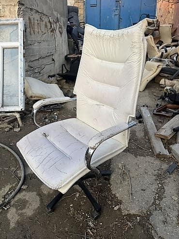 Ofis dəst mebeli: Təkərli, Qolları tənzimlənmir, Süni dəri — 2