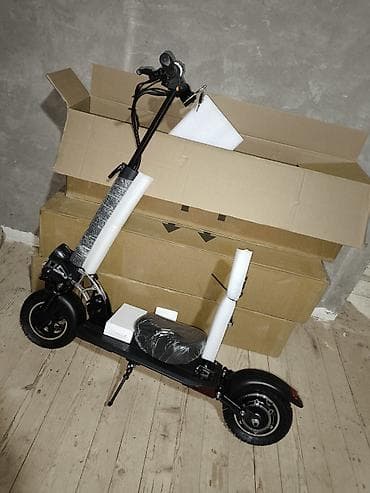 electro scooter: Elektrik skuter – qara/qırmızı dizayn, güclü şəhər və off-road yürüşü — 2