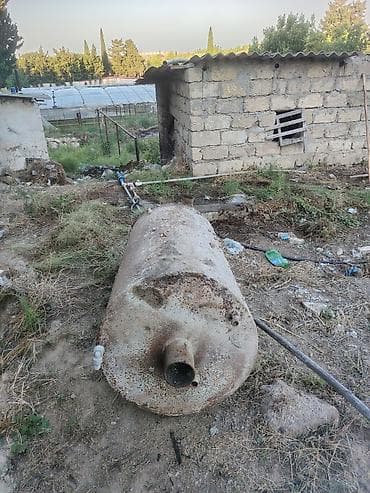 pec soba: Metaldan silindrik çən/boiler gövdəsi Əla vəziyetdedir - Material — 4