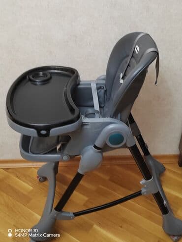 uşaq ucun yemek stolu: Uşaq Yemək Oturacağı – boz rəng - Tənzimlənən yüksəkliyə malik yemək — 2