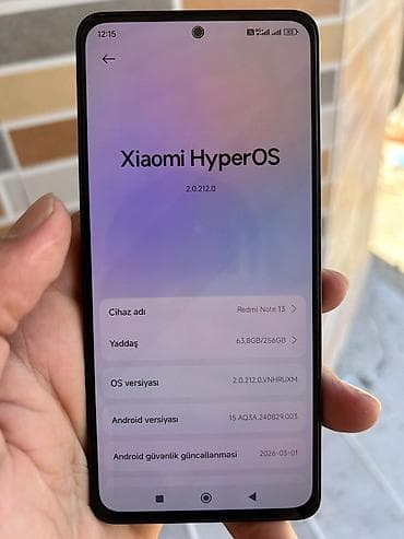 Redmi Note 13, 256 GB, rəng - Qara, Barmaq izi, İki sim kartlı, Face ID