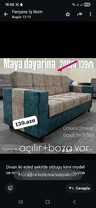 açılan divan: Di̇van-kravat, Açılan, Bazalı, Parça, Ödənişli çatdırılma — 3