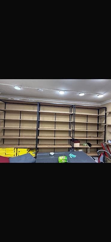 Metal karkaslı mağaza rəf sistemi - Material: qalın metaldan