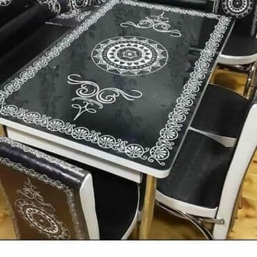 Masa və oturacaq dəstləri: 🇹🇷Turkiye istehsali. Metbex masa desti Masa 4oturacaq Masa 80*130 — 4