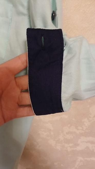 Bayram kostyumları: Uşaq köynəyi – açıq mavi rəngdə, uzunqollu, klassik yaxalı model. Ön — 7