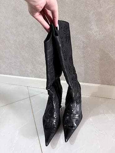 cəkməcə: Çəkmə, Ölçü: 37, rəng - Qara, İşlənmiş — 4