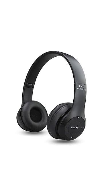 p47 qulaqciq: Yeni Simsiz (Bluetooth) Qulaqcıqlar, rəng - Qara — 1