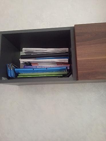 qoz: İş/Stol dəsti – divar dolabı - Material: MDF/LDSP kombinasiya, qoz — 4