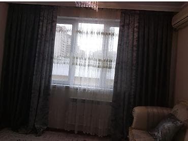 maqnit: Qara-boz tonlarda ikili pərdə dəsti - Tərkib: Qalın dekorativ pərdə + — 2