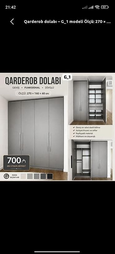 qapi kraskalari: Yeni, 6 qapı, Siyirməli, Boz, Açılan, Düz dolab — 1