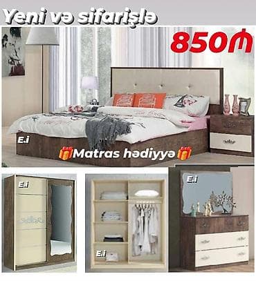 Yataq otağı dəsti – “Yeni və sifarişlə” Qiymət: 850₼ Hədiyyə: Matras
