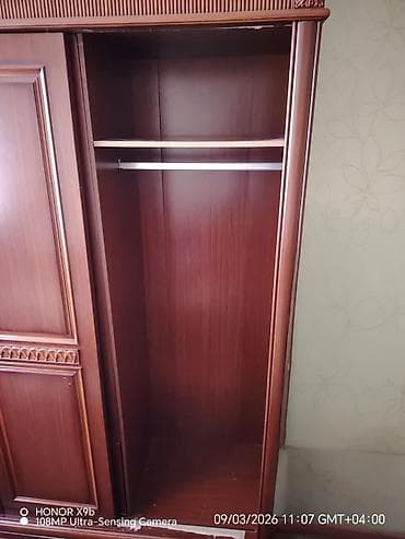 taxta reykalar: İşlənmiş, 4 qapılı, Siyirməli, Qəhvəyi, Taxta, Açılan, Düz dolab — 2