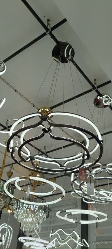 tavan işıqları: Çılçıraq, 10 və daha çox lampa, Metal — 3