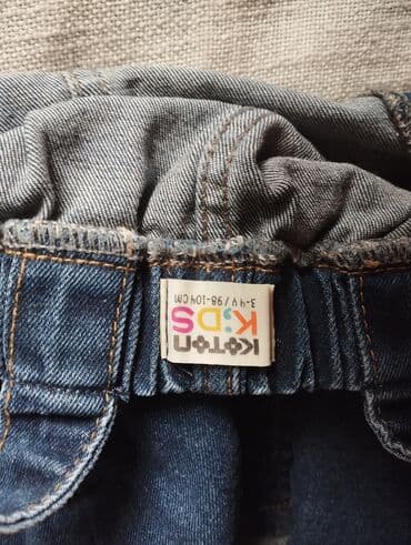 джинсовое платье для девочки: 1 yaşdan 2 yaşa qədər qızlar üçün cins yubka. əla vəziyyətdə istifadə — 4