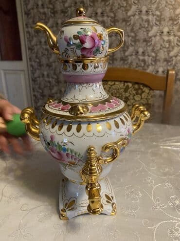 набор художника бишкек: Çay dəsti, rəng - Ağ, Farfor — 3