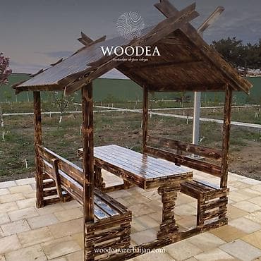 istolar: ⭕Taxta pavilon – skamya və masa dəsti ilə⭕Taxta besetka ⭕ ⭕Her növ bağ — 7