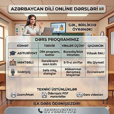 Müəllim tələb olunur, 6 ildən artıq təcrübə