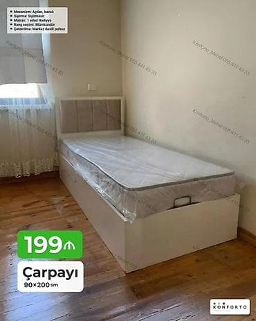 Çarpayı – 90×200 sm - Mexanizm: Açılan, bazalı - Sıyırma: Sıyırmasız lalafo.az -da Çarpayı – 90×200 sm - Mexanizm: Açılan, bazalı - Sıyırma: Sıyırmasız