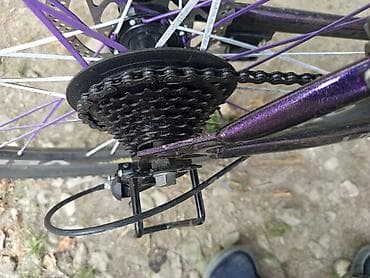 velo disk: Velone dağ/şəhər velosipedi – bənövşəyi-metalik rəngdə, alüminium — 10
