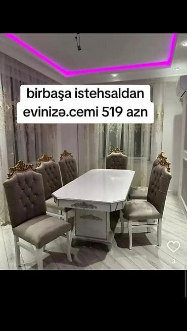 Qonaq otağı üçün, Yeni, 6 stul