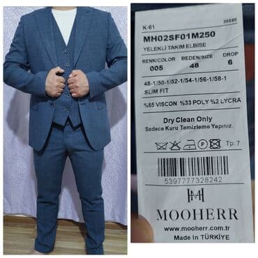 kisi pencekleri: MOOHERR üçlü dəst kostyum Model: MH02SF01M250 (Yelekli takım elbise) — 1