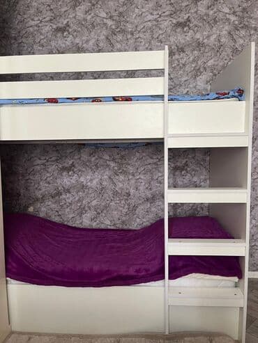 двуспальная кровать с подъемным механизмом: Oğlan və qız üçün, Çarpayı, Siyirməsiz, Taxta — 1