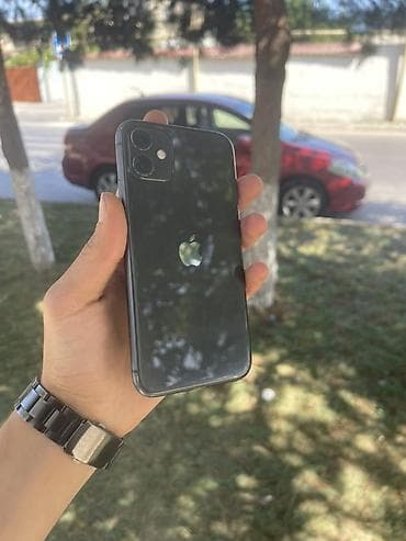 IPhone 11, 128 GB, Qara, Zəmanət, Simsiz şarj, Face ID