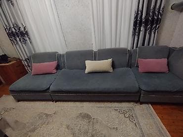 Künc divan dəsti - Model: modullu künc divan (4 oturacaq bölməsi +