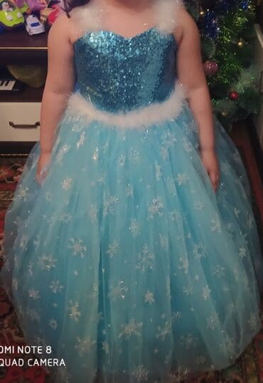 mezun donlari: Uşaq üçün zərif ziyafət/pərivarı paltarları - Mavi “buz şahzadə” — 1